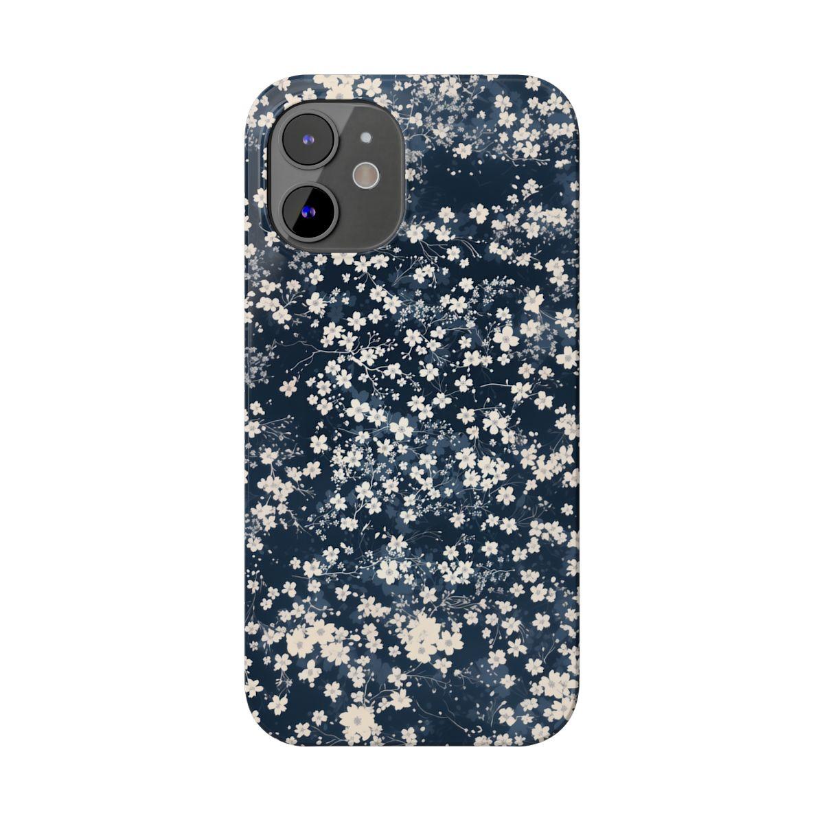 iPhone Case- Cherry Blossom Blue