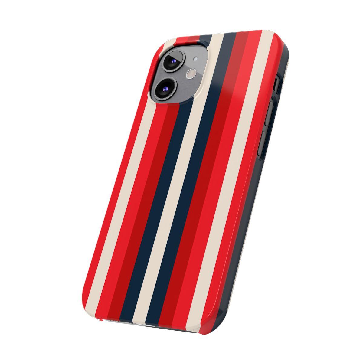 iPhone Case- Bold Red Stripes