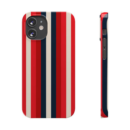 iPhone Case- Bold Red Stripes