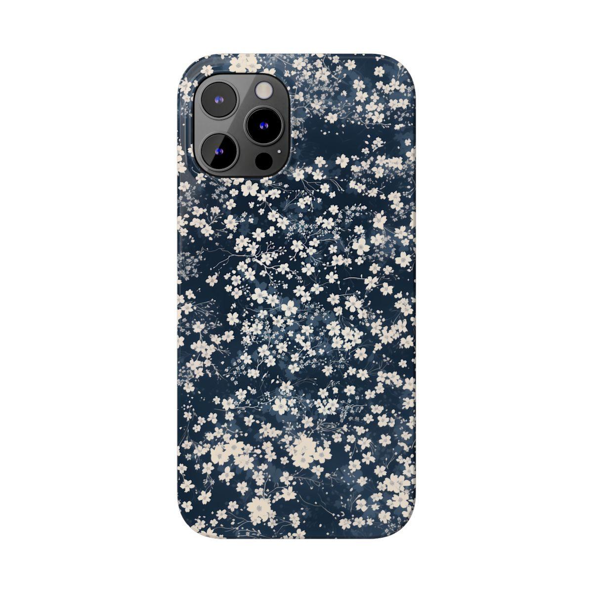 iPhone Case- Cherry Blossom Blue