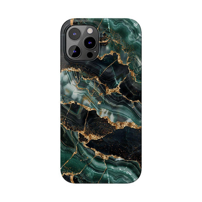 iPhone Case - Golden Vein Blue Marble