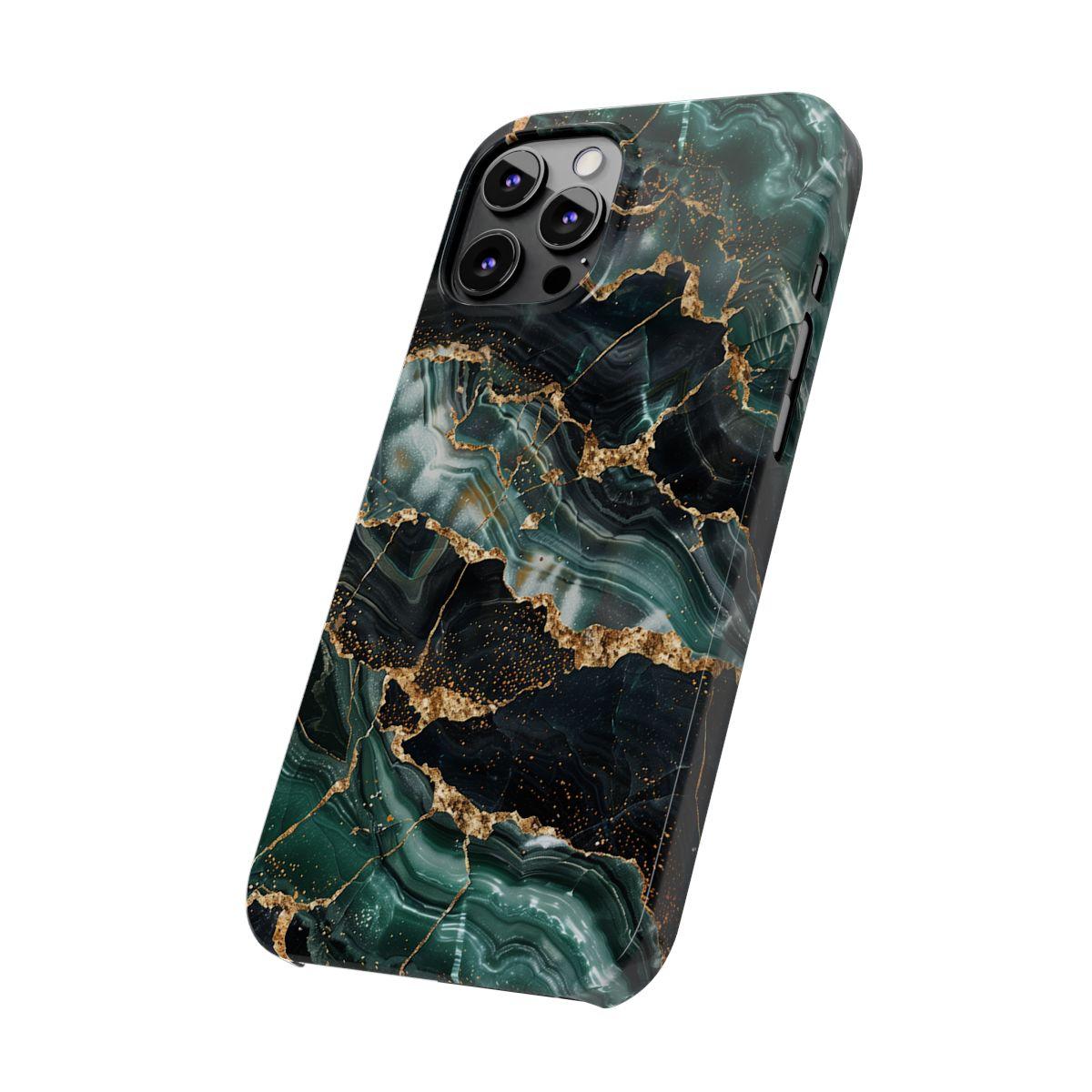 iPhone Case - Golden Vein Blue Marble