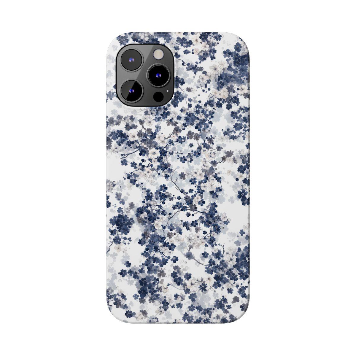 iPhone Case- White Blossom Pattern