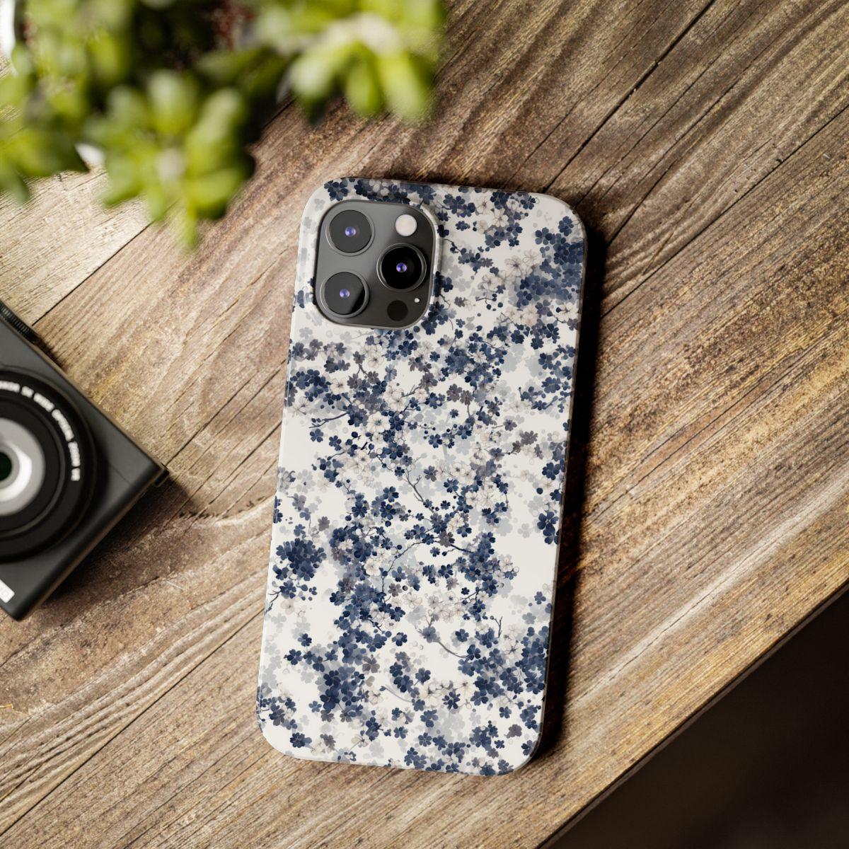 iPhone Case- White Blossom Pattern