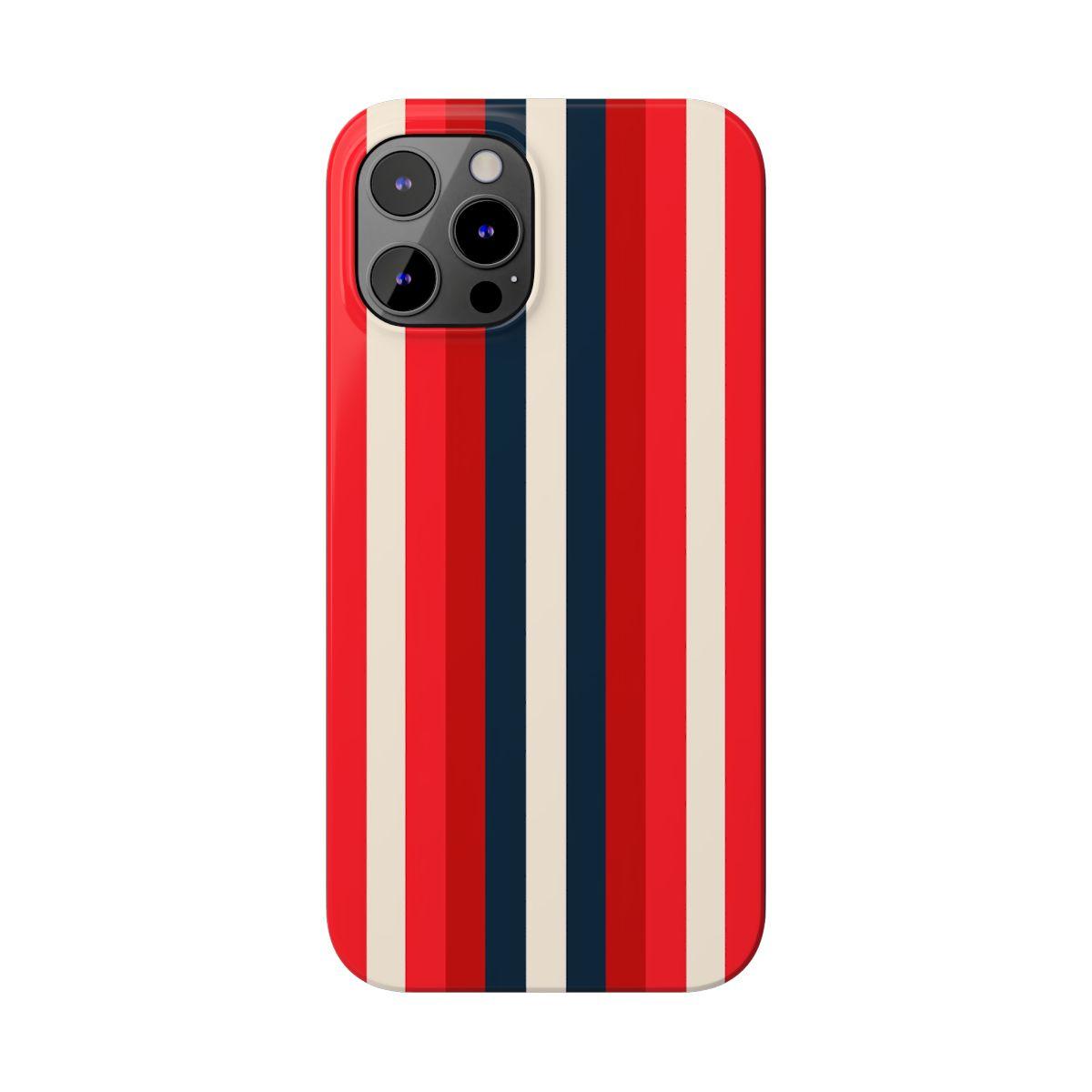 iPhone Case- Bold Red Stripes