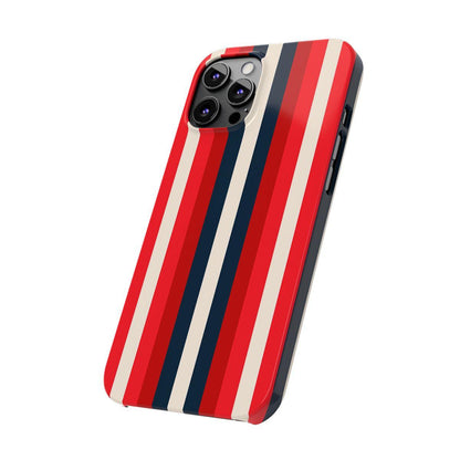 iPhone Case- Bold Red Stripes