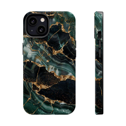 iPhone Case - Golden Vein Blue Marble.