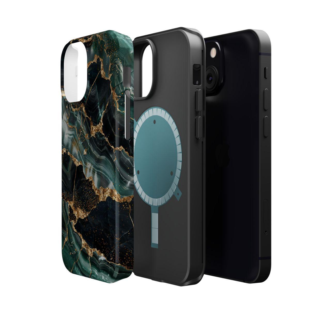 iPhone Case - Golden Vein Blue Marble.