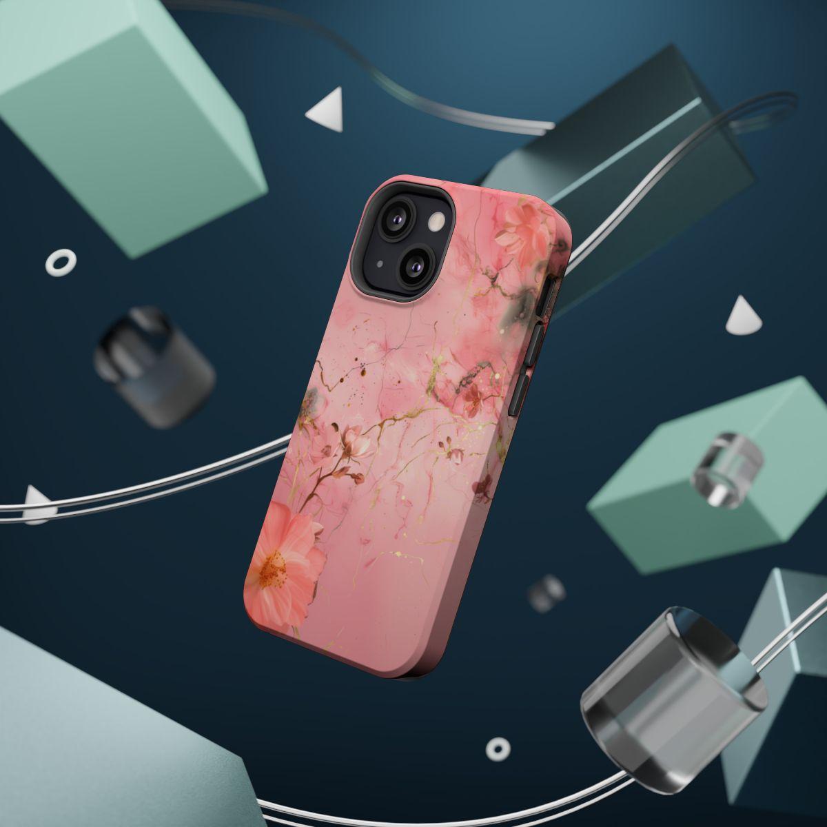 iPhone Case - Flower Pink Marble.