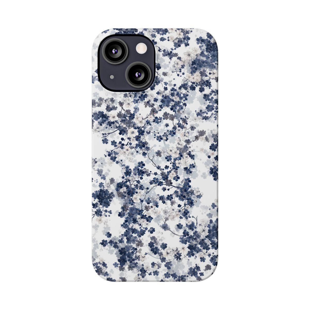 iPhone Case- White Blossom Pattern