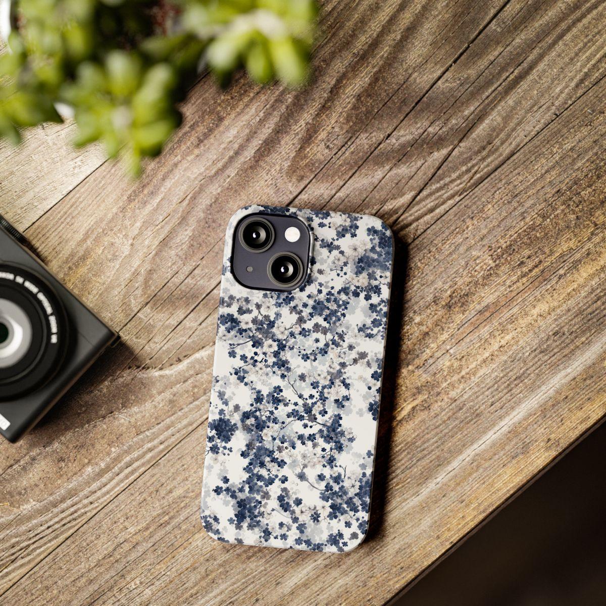 iPhone Case- White Blossom Pattern