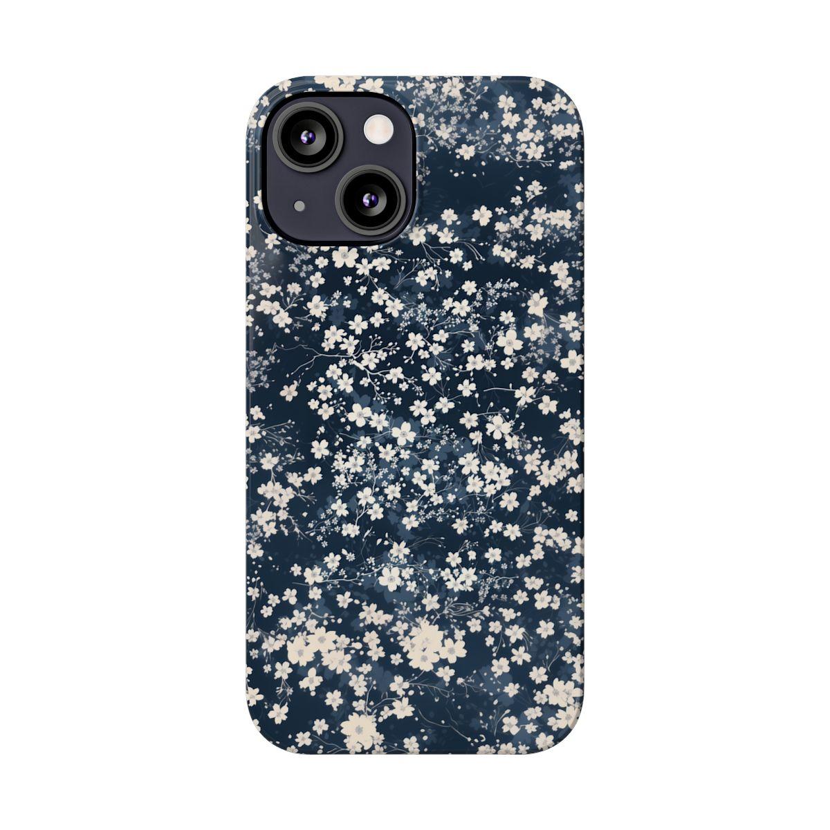 iPhone Case- Cherry Blossom Blue