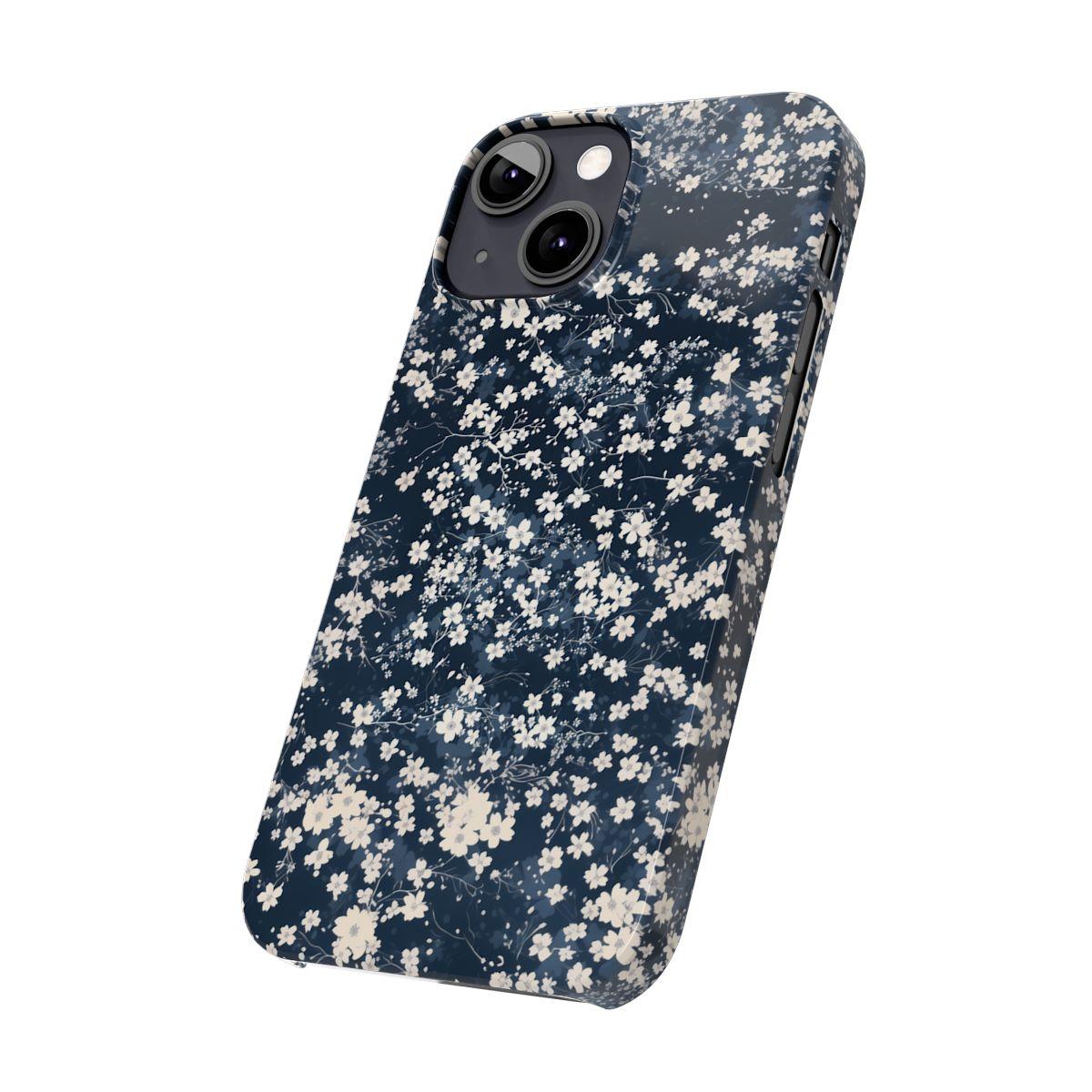 iPhone Case- Cherry Blossom Blue