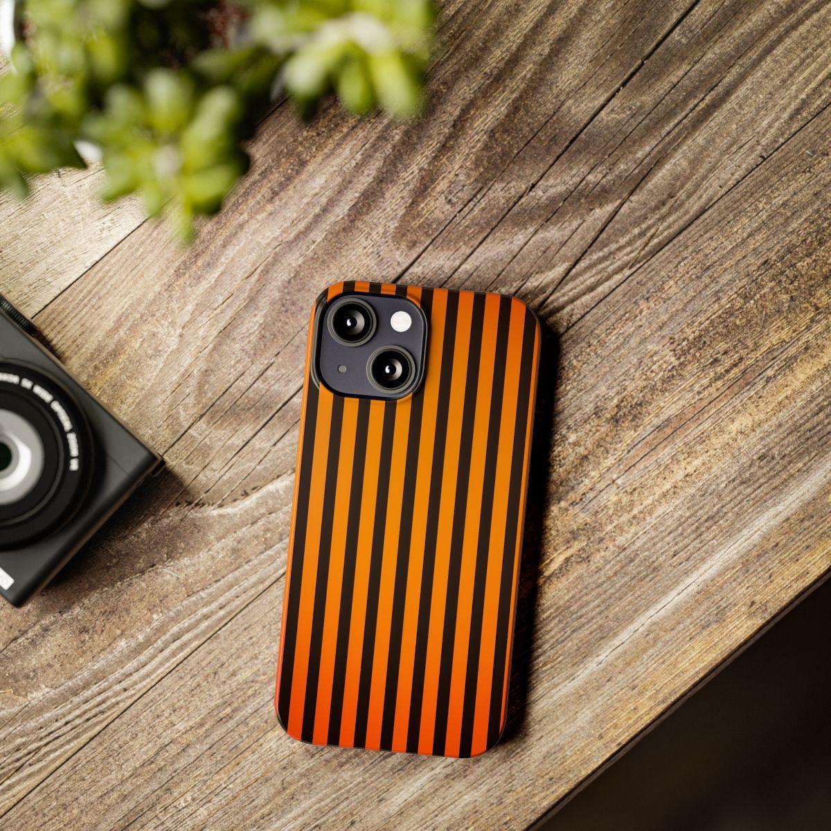 iPhone Case- Subtle Orange Stripes