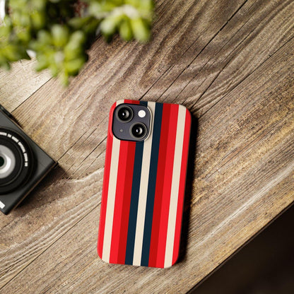 iPhone Case- Bold Red Stripes