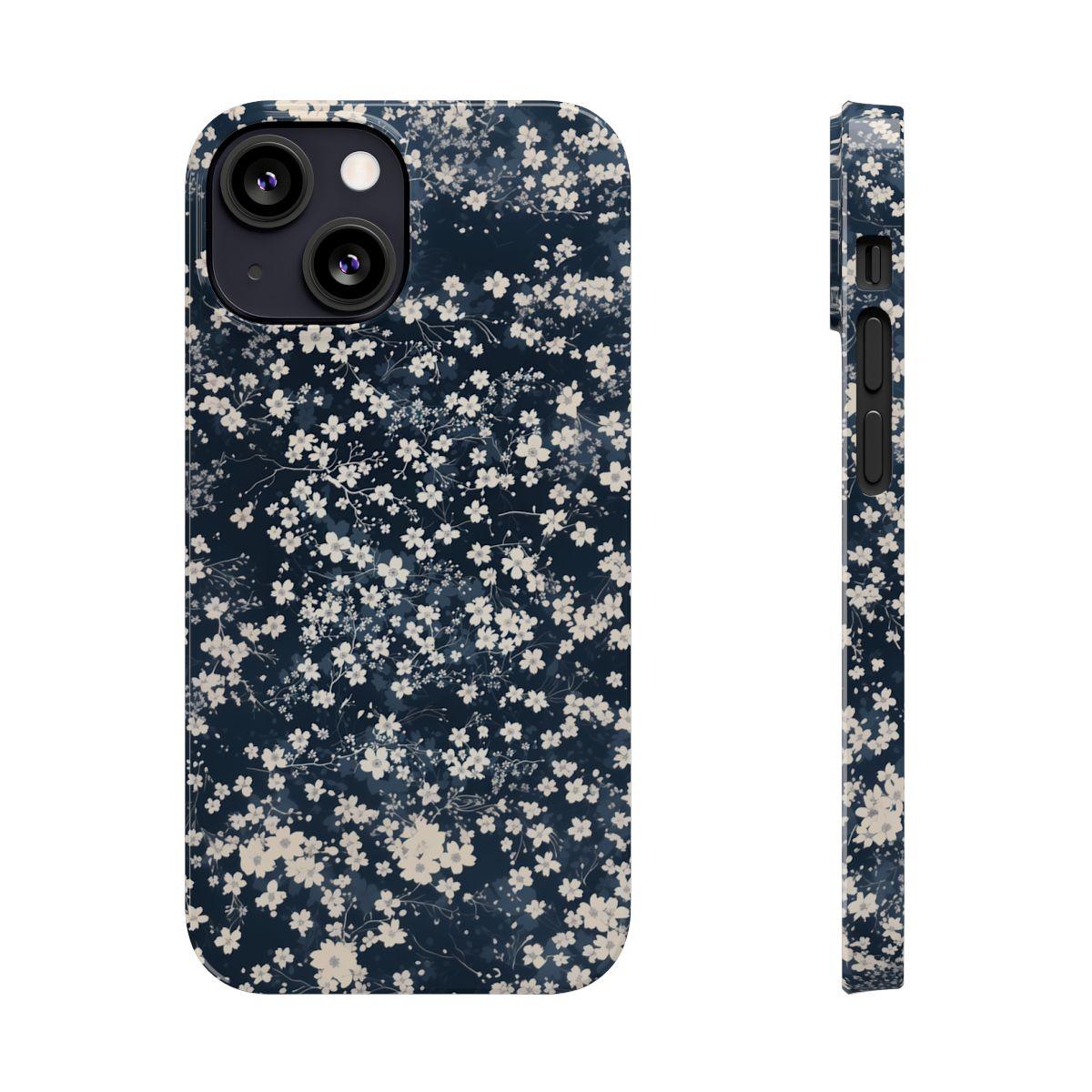 iPhone Case- Cherry Blossom Blue