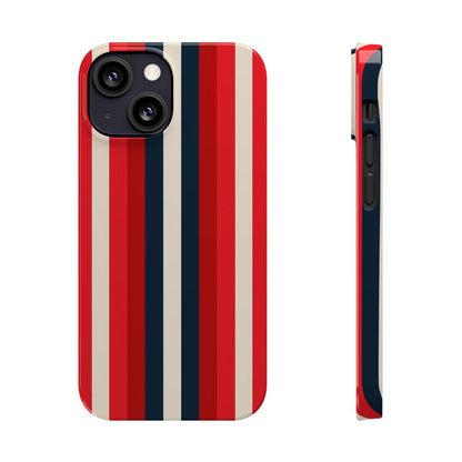 iPhone Case- Bold Red Stripes