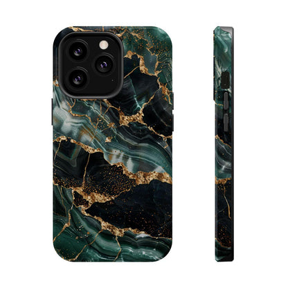 iPhone Case - Golden Vein Blue Marble.