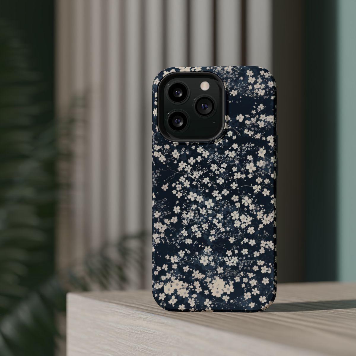 iPhone Case- Cherry Blossom Blue.