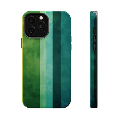 iPhone Case- Vibrant Green Stripes.