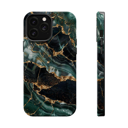 iPhone Case - Golden Vein Blue Marble.