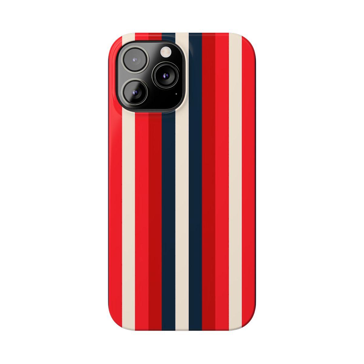 iPhone Case- Bold Red Stripes