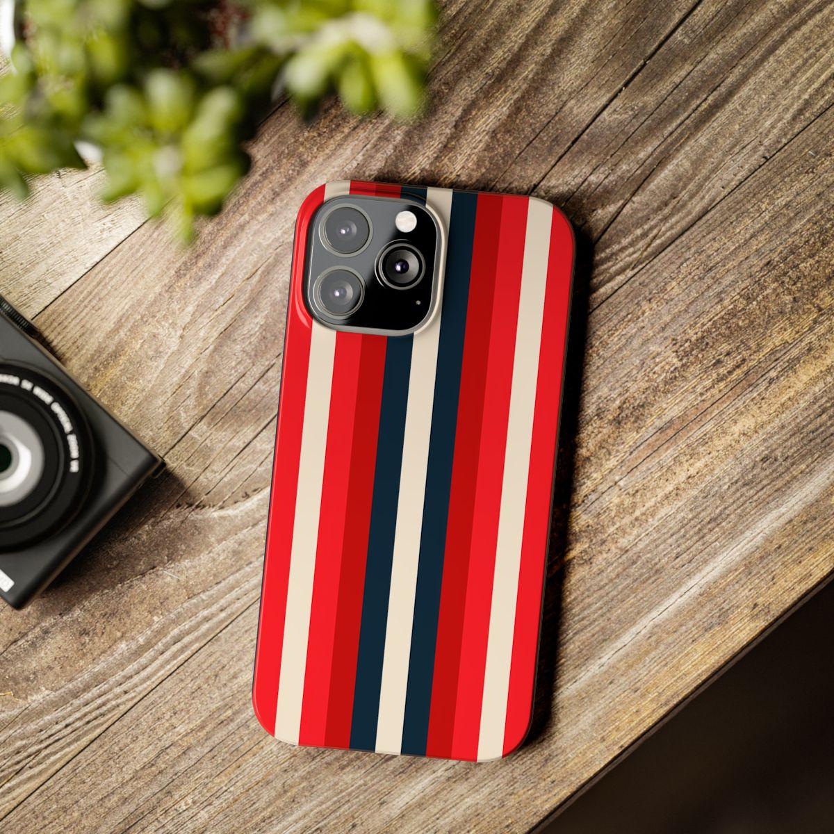 iPhone Case- Bold Red Stripes