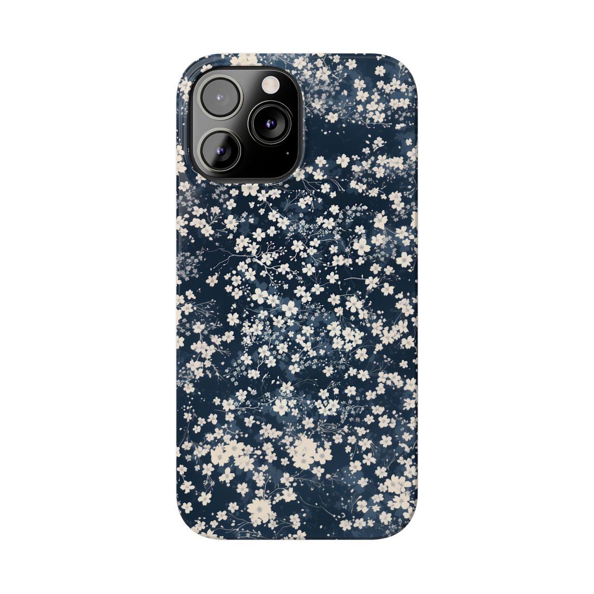 iPhone Case- Cherry Blossom Blue