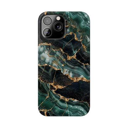 iPhone Case - Golden Vein Blue Marble