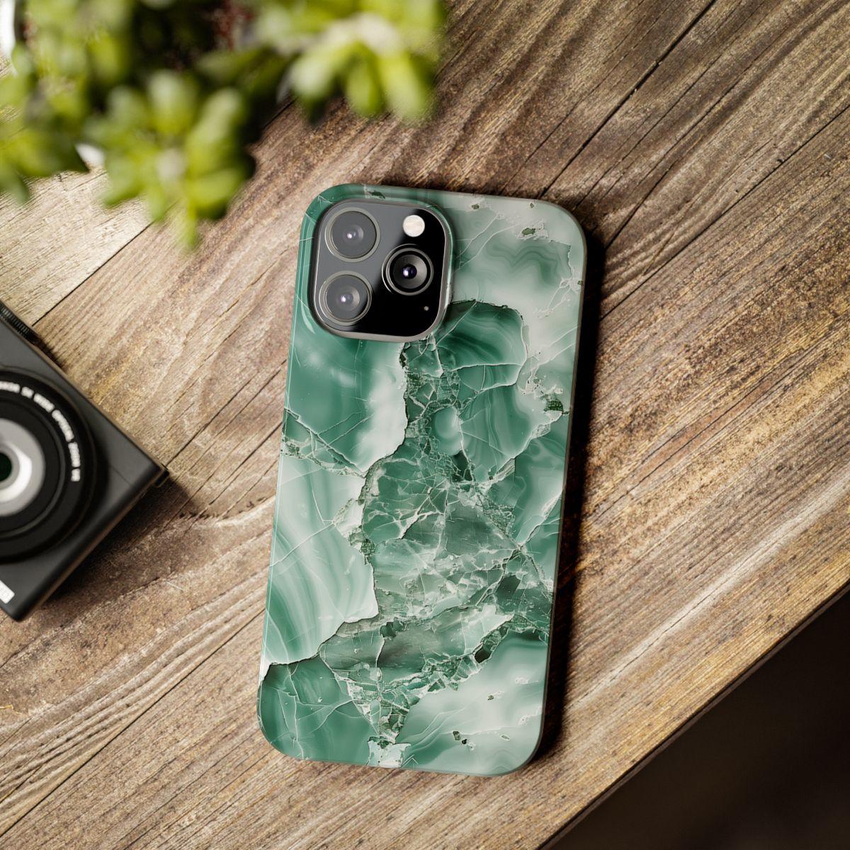 iPhone Case - Greenish Marble