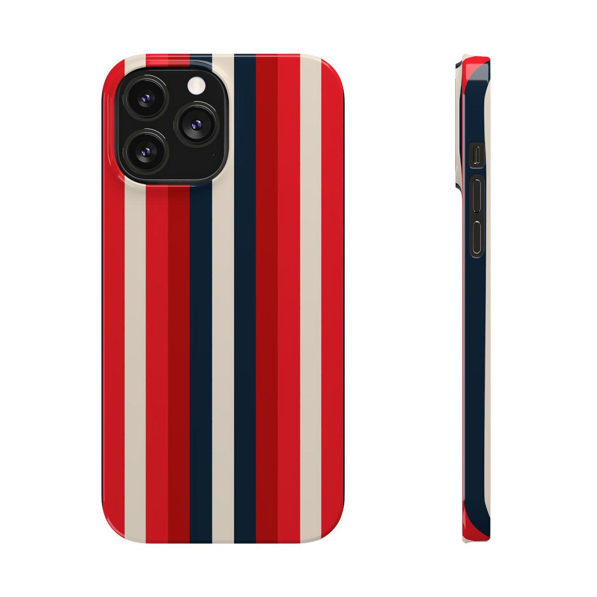 iPhone Case- Bold Red Stripes