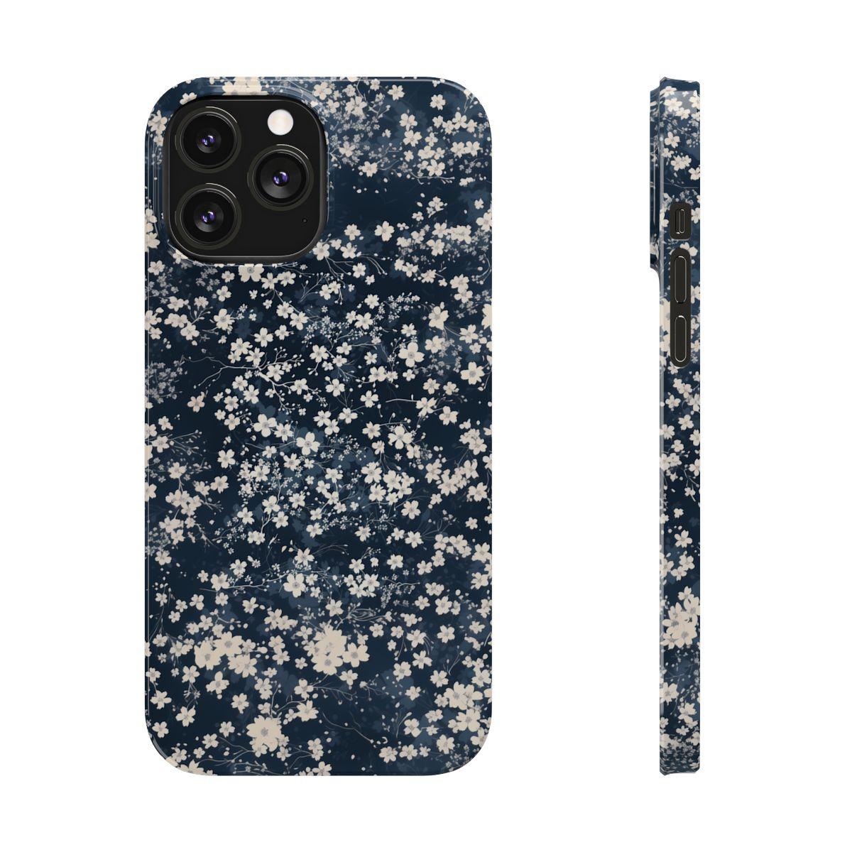 iPhone Case- Cherry Blossom Blue