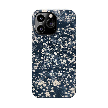 iPhone Case- Cherry Blossom Blue