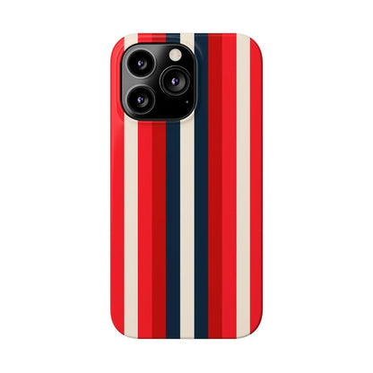 iPhone Case- Bold Red Stripes