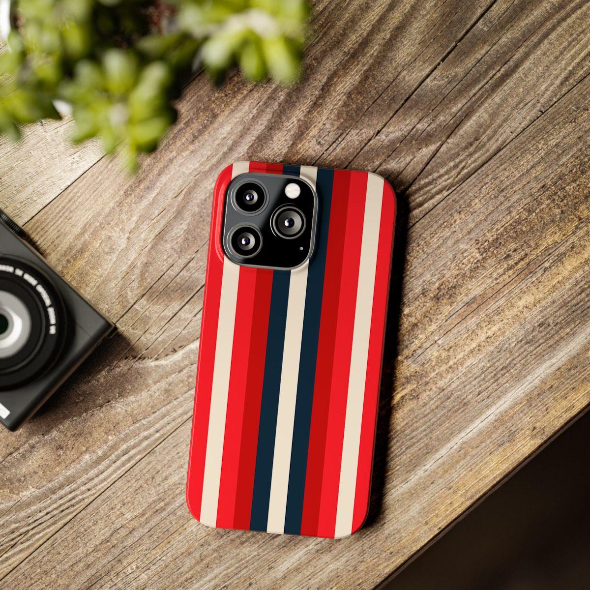 iPhone Case- Bold Red Stripes