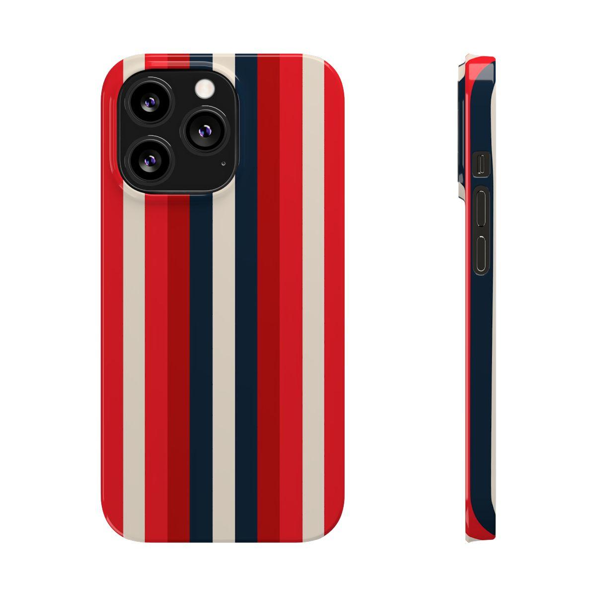 iPhone Case- Bold Red Stripes