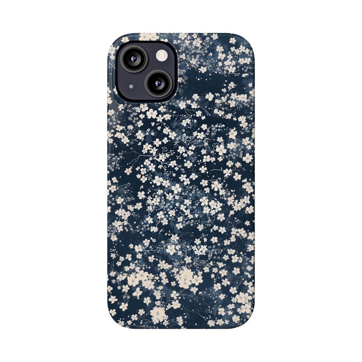 iPhone Case- Cherry Blossom Blue