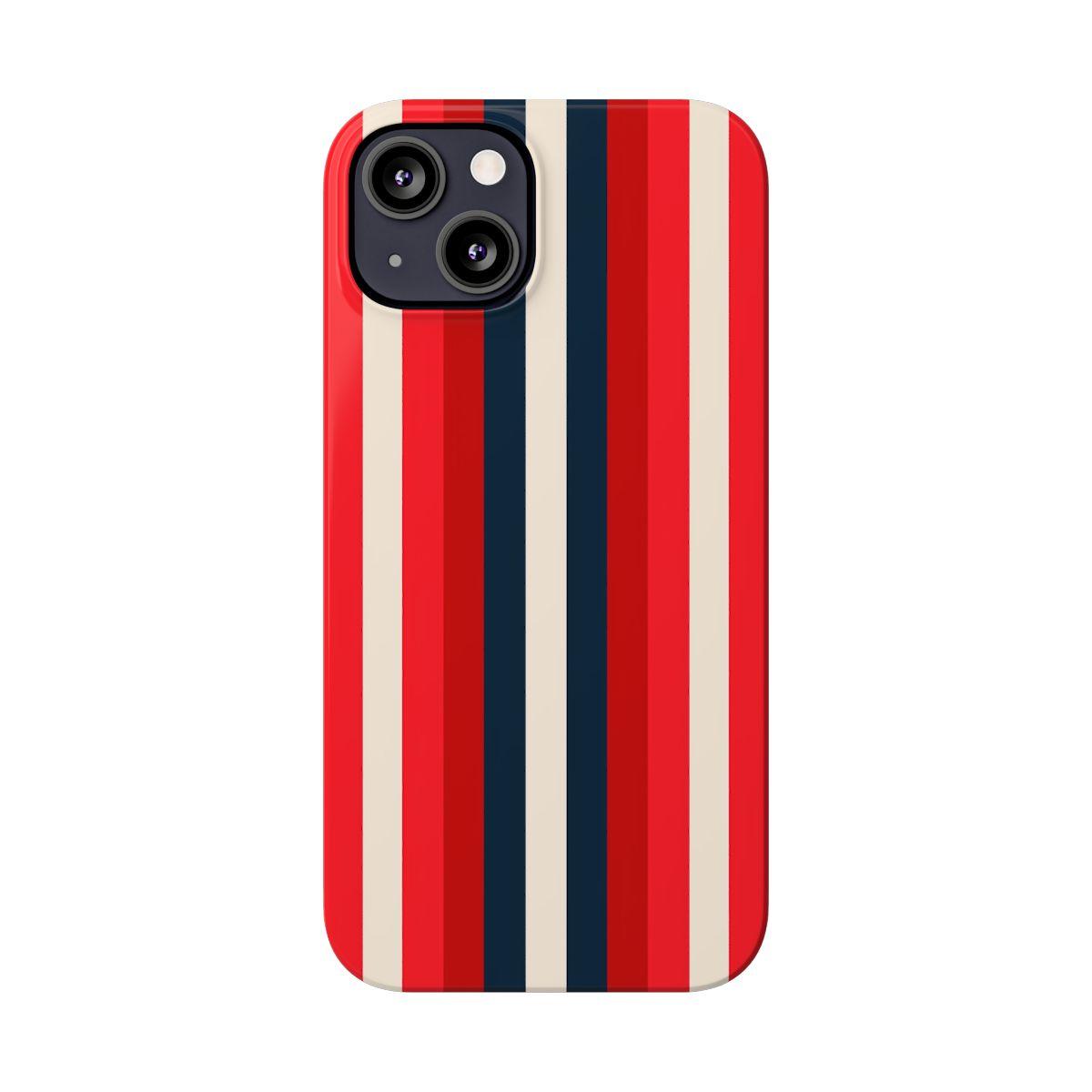 iPhone Case- Bold Red Stripes