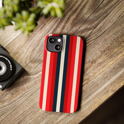 iPhone Case- Bold Red Stripes