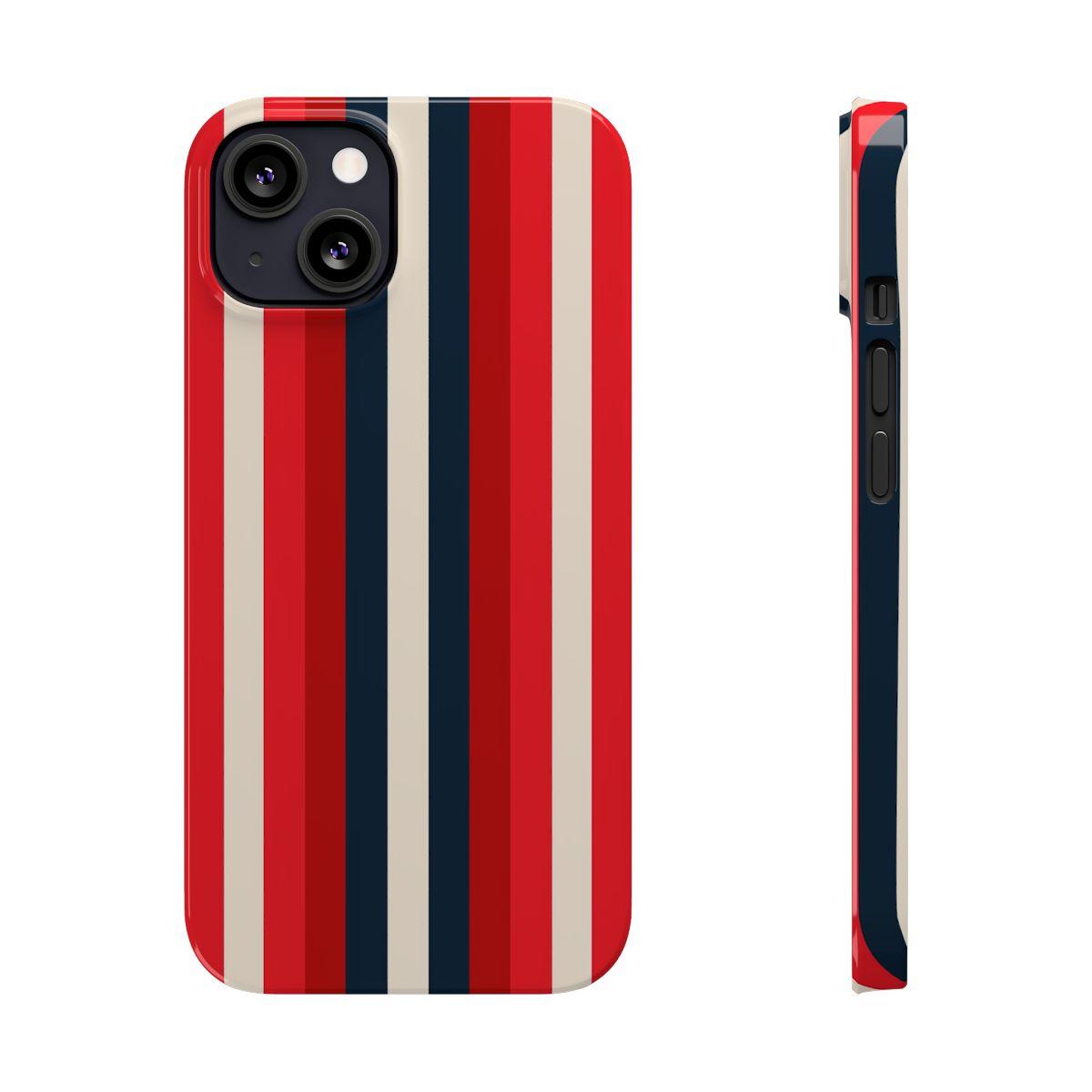 iPhone Case- Bold Red Stripes