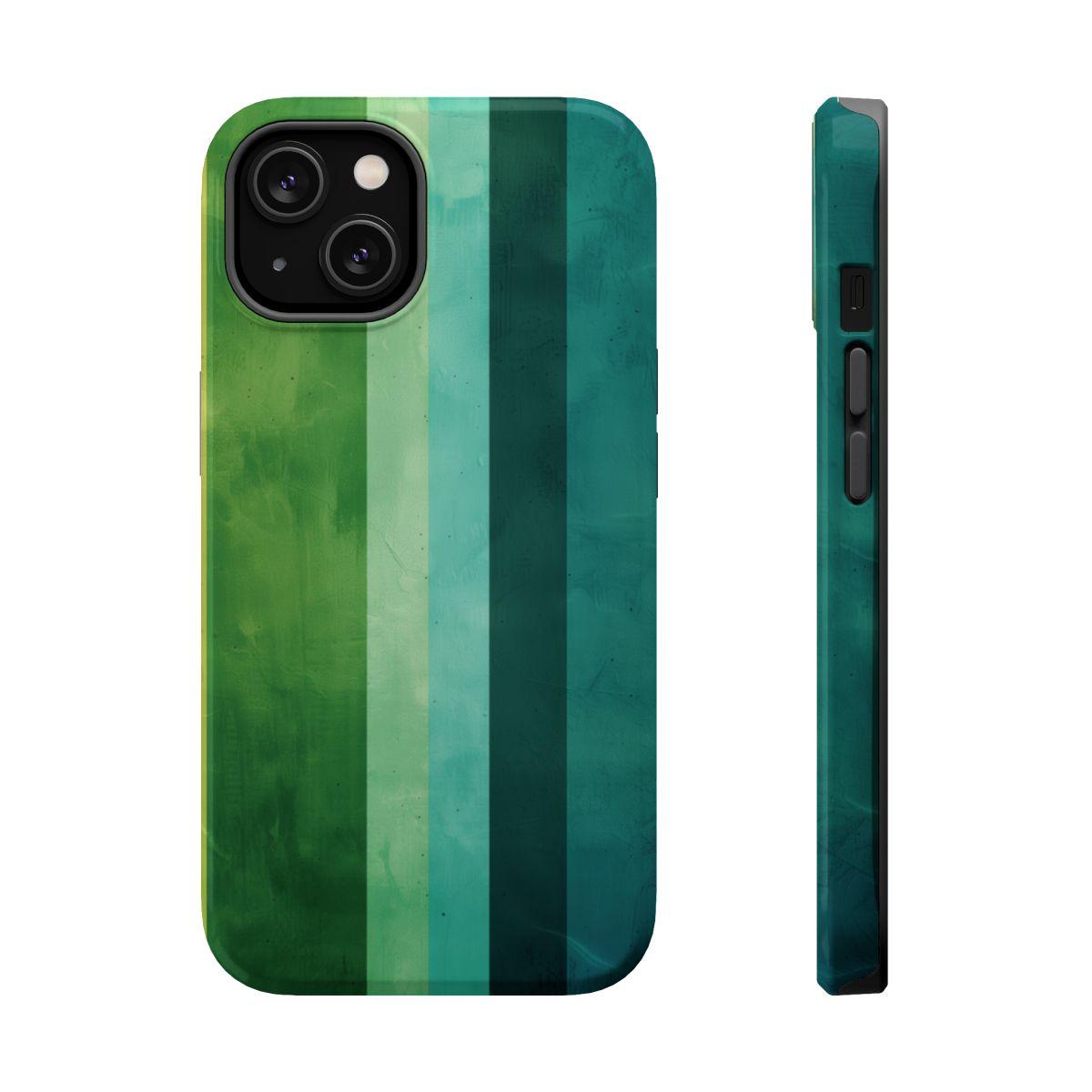 iPhone Case- Vibrant Green Stripes.