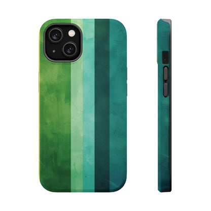 iPhone Case- Vibrant Green Stripes.