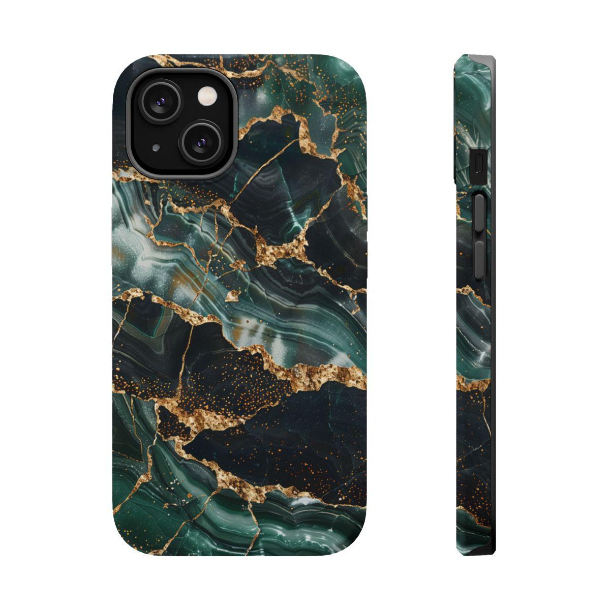 iPhone Case - Golden Vein Blue Marble.