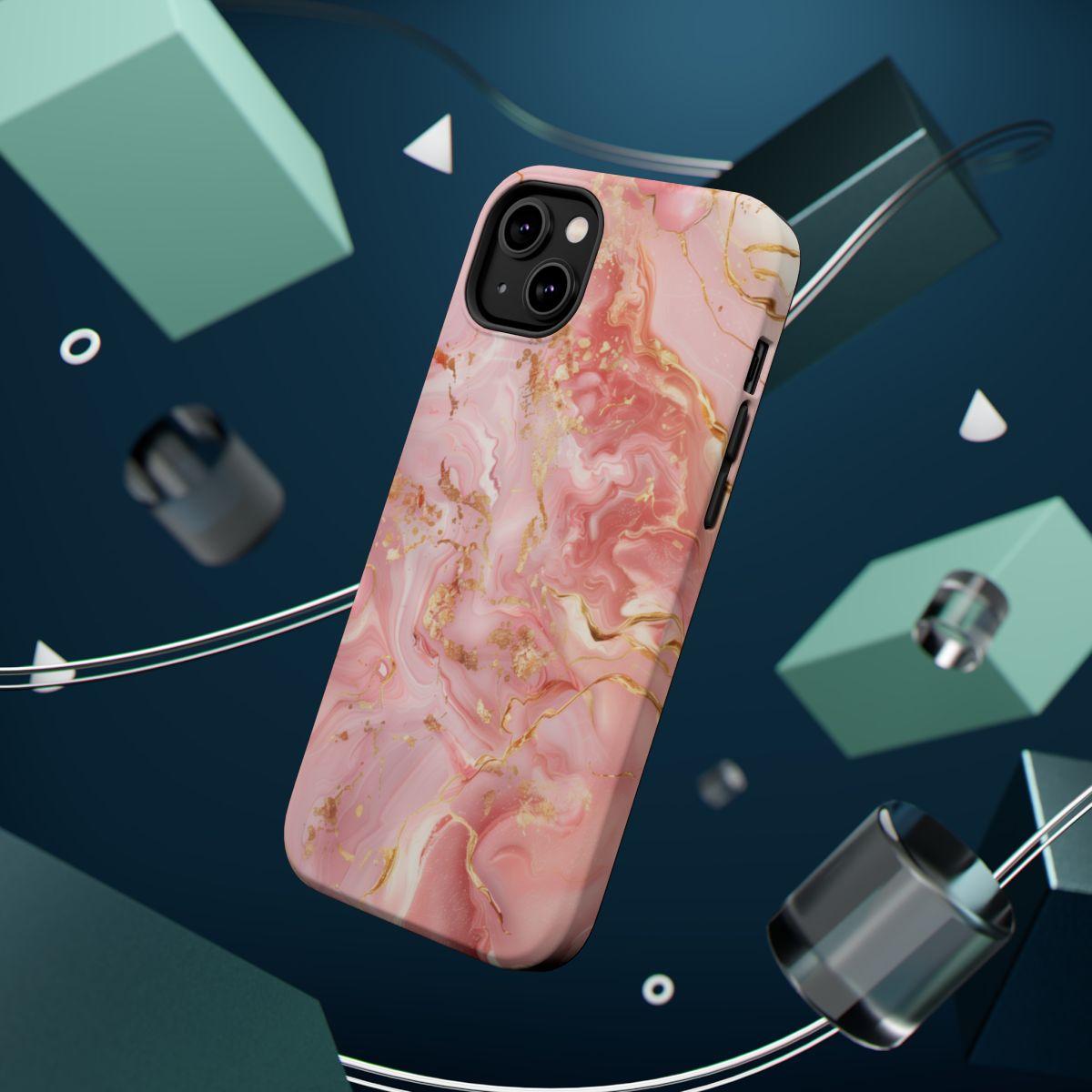 iPhone Case - Golden Vein Pink Marble.