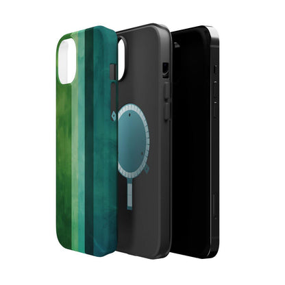 iPhone Case- Vibrant Green Stripes.