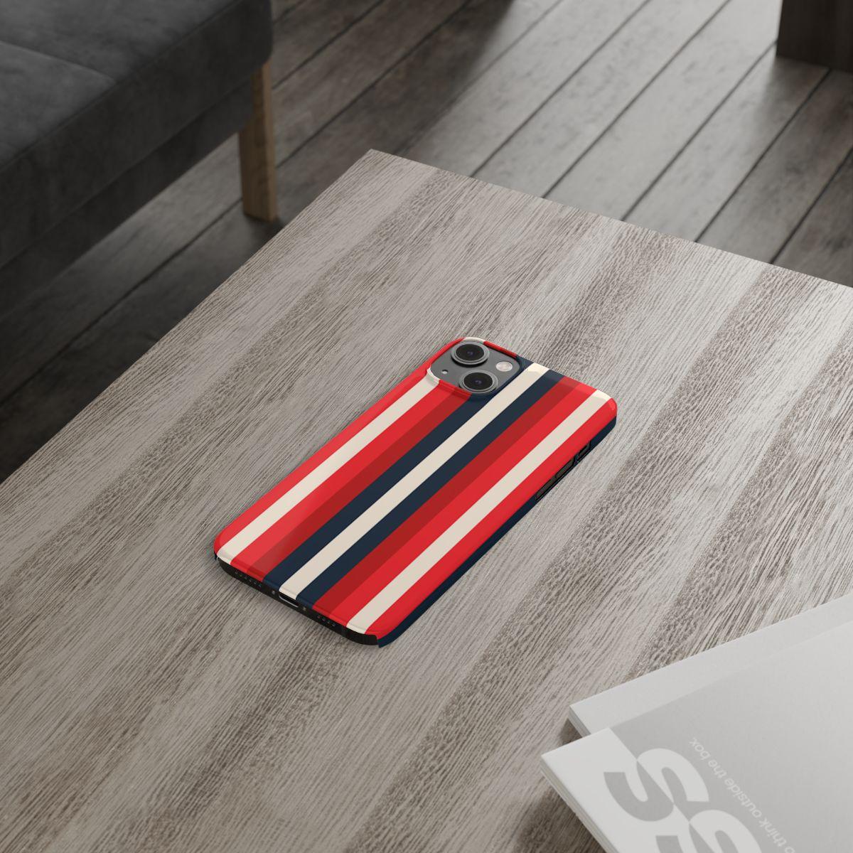 iPhone Case- Bold Red Stripes