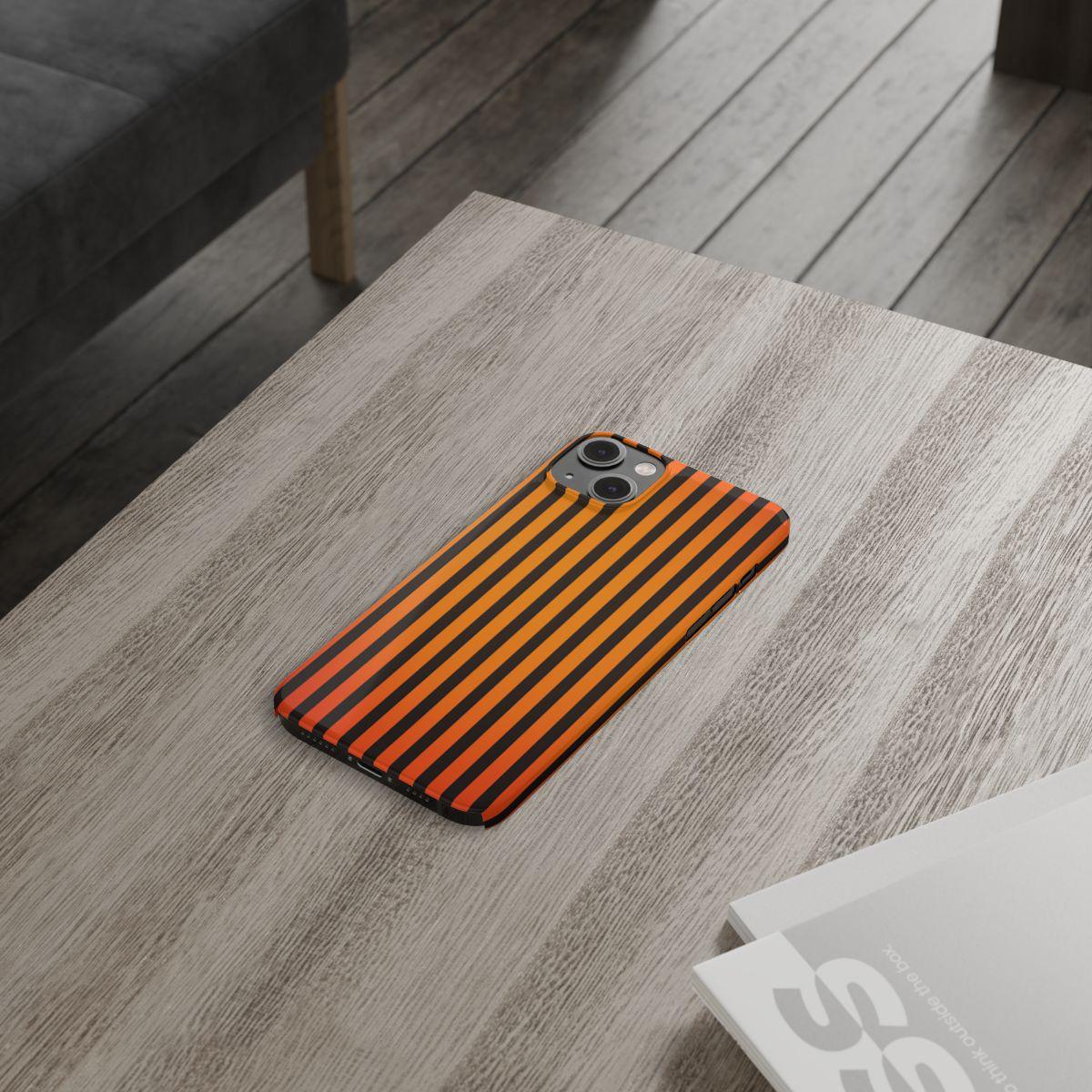 iPhone Case- Subtle Orange Stripes