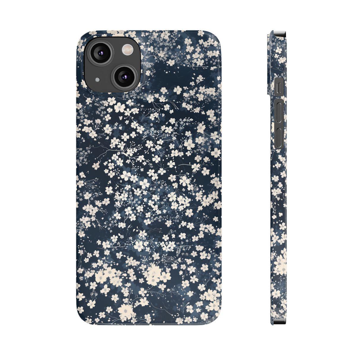 iPhone Case- Cherry Blossom Blue