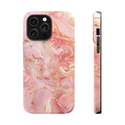 iPhone Case - Golden Vein Pink Marble.