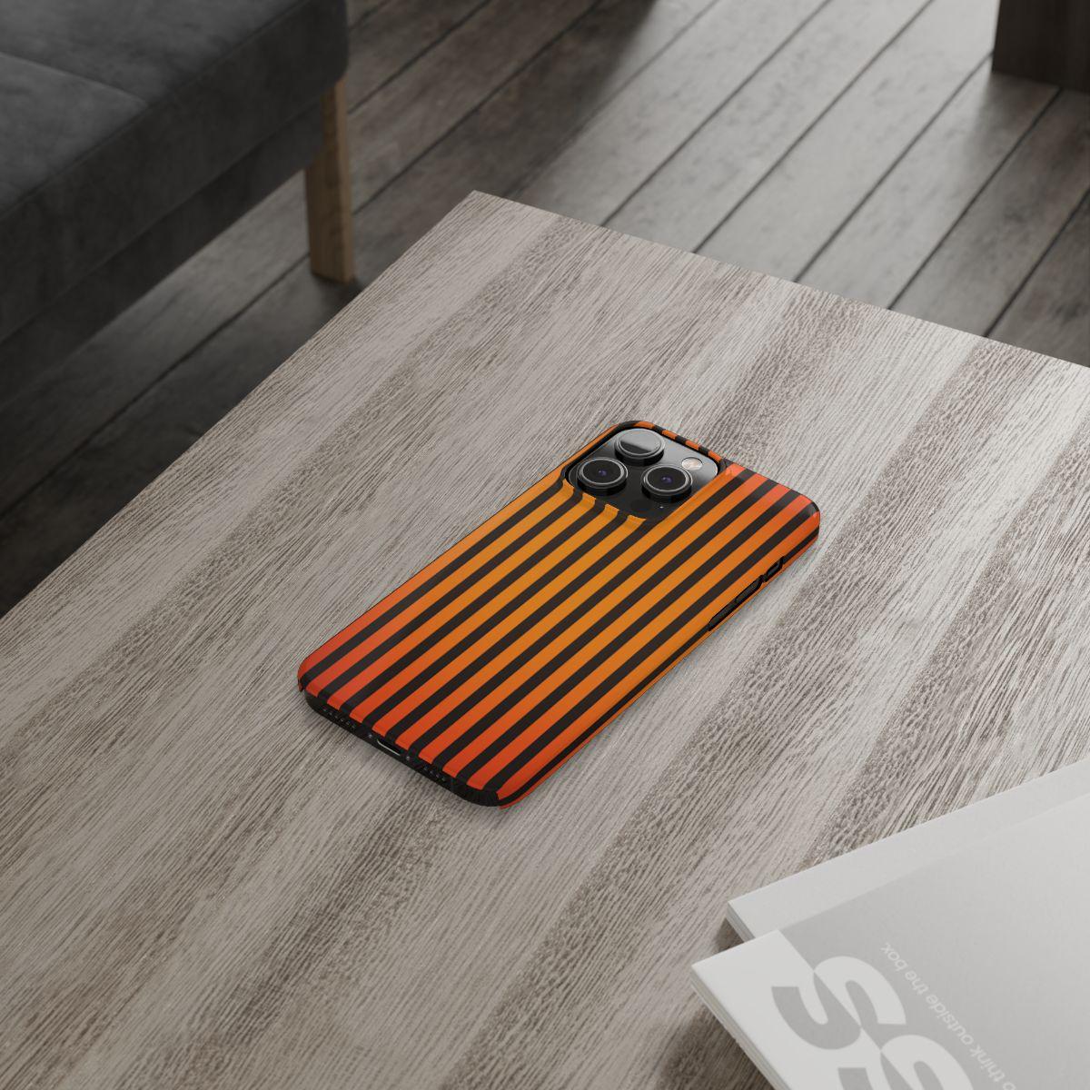 iPhone Case- Subtle Orange Stripes